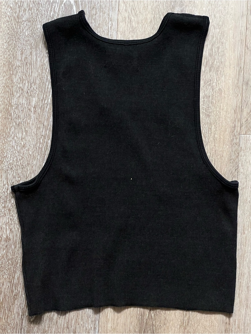 FTWS Black Ribbed Scoopneck Tank RARE - Picture 2 of 8
